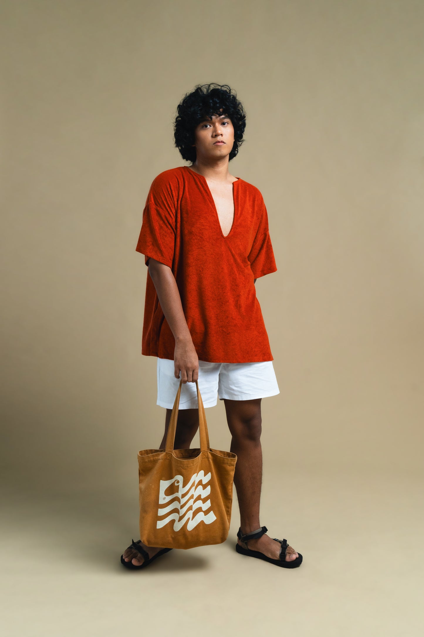 Terracotta Terry Poncho