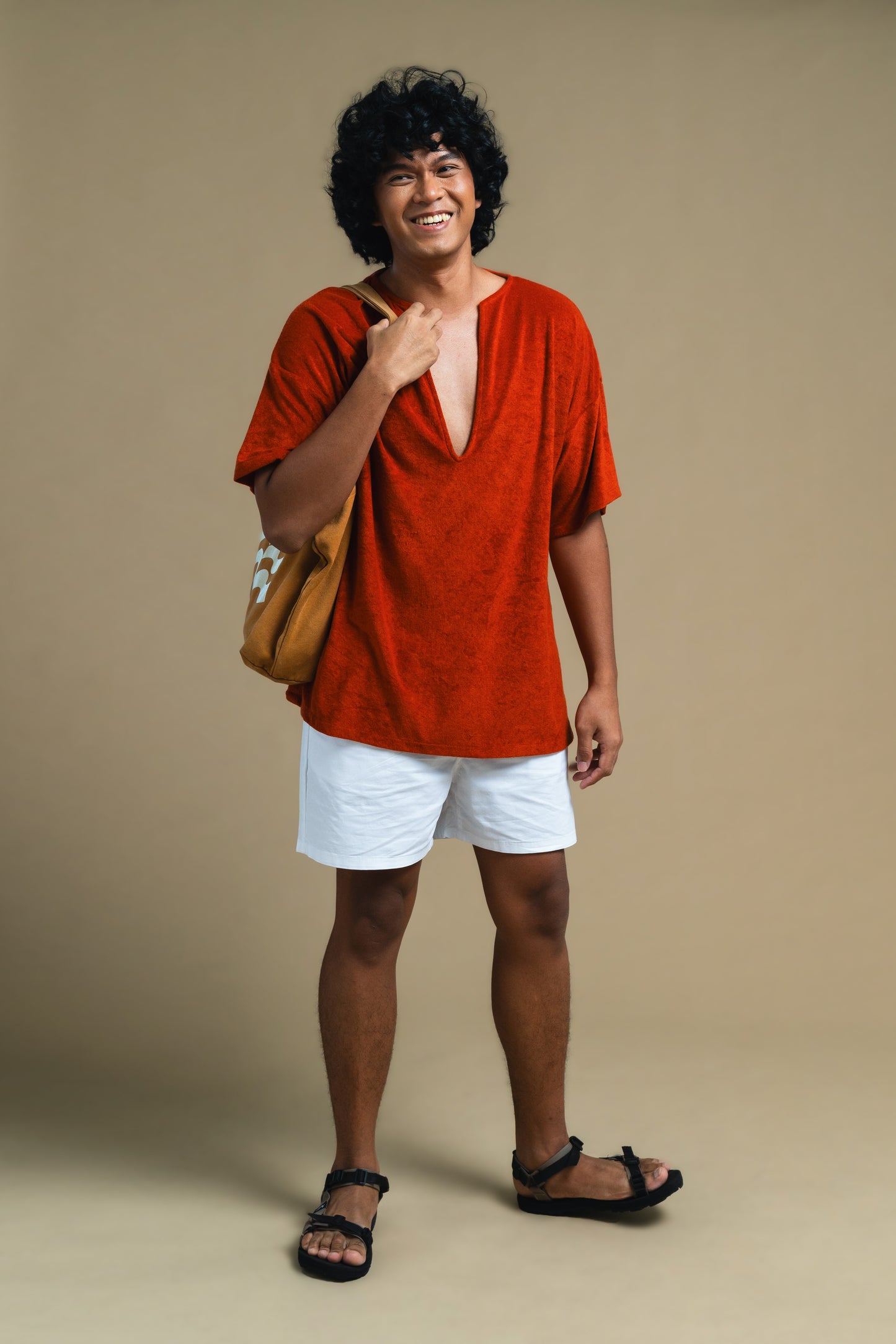 Terracotta Terry Poncho